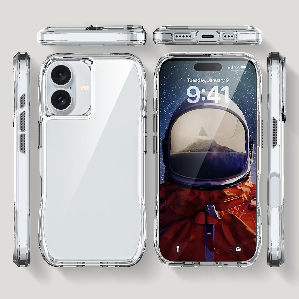 iPhone Uyumlu 16 Kılıf Airbagli Şeffaf Zore İncek Kapak