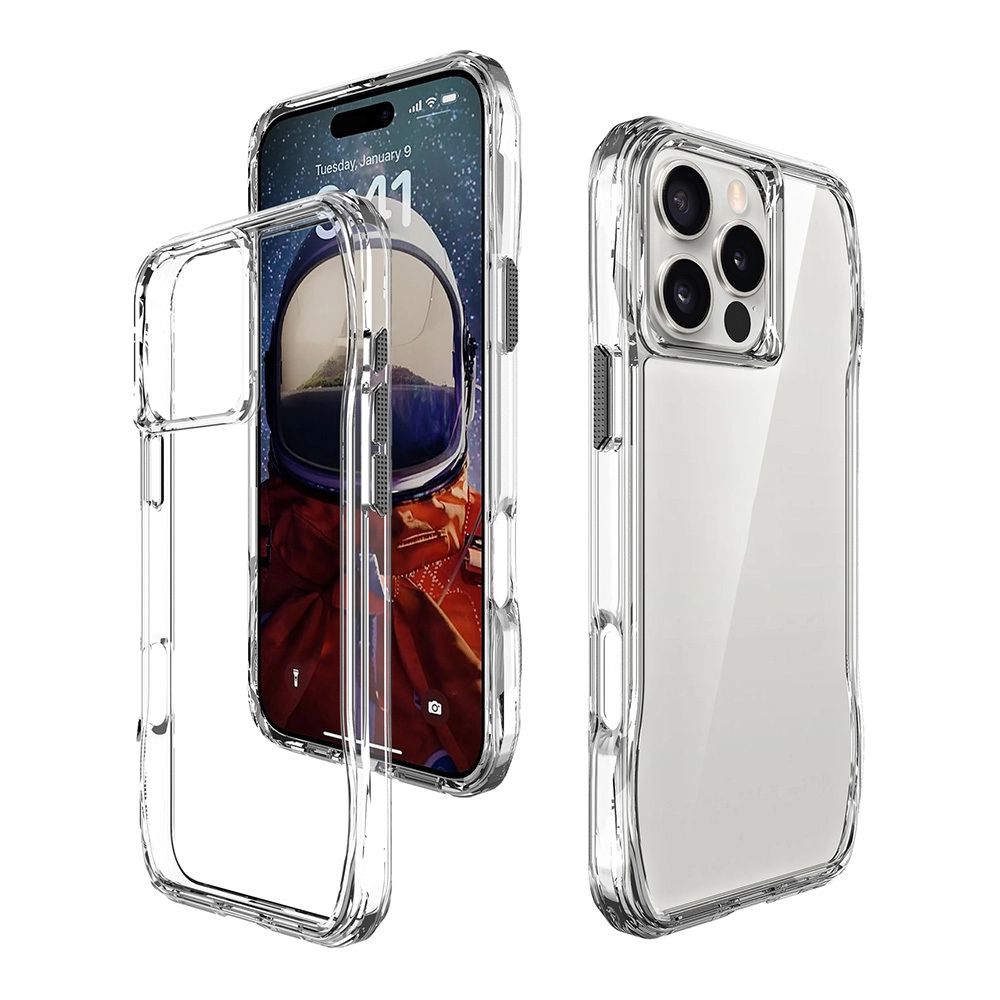 iPhone Uyumlu 16 Pro Kılıf Airbagli Şeffaf Zore İncek Kapak