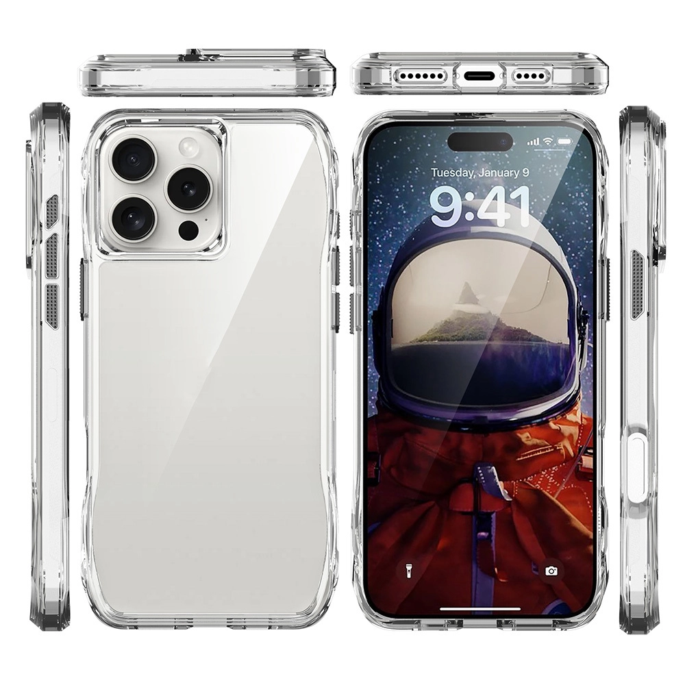 iPhone Uyumlu 16 Pro Kılıf Airbagli Şeffaf Zore İncek Kapak