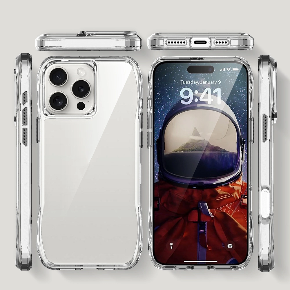iPhone Uyumlu 16 Pro Kılıf Airbagli Şeffaf Zore İncek Kapak