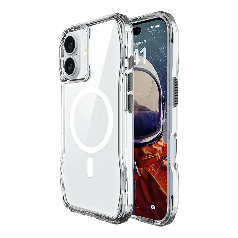 iPhone Uyumlu 16 Kılıf M-safe Şarj Özellikli Airbagli Şeffaf Zore İncek Kapak