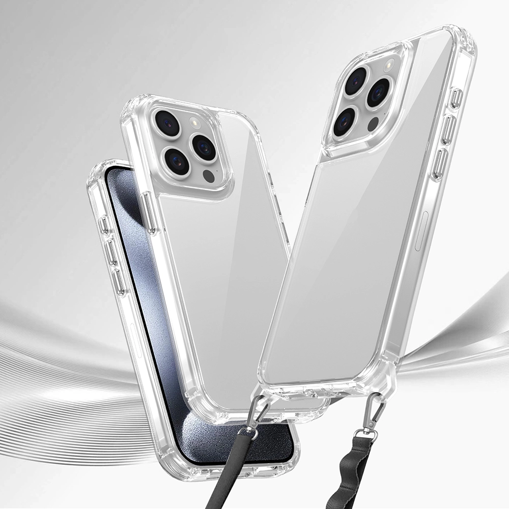 iPhone Uyumlu 15 Pro Max Kılıf Airbagli Takılabilir Askı Aparatlı Zore Snap Silikon Kapak