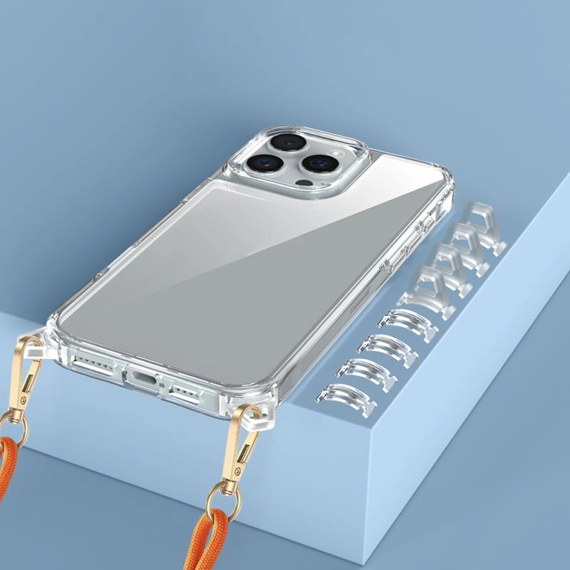 iPhone Uyumlu 16 Pro Kılıf Airbagli Takılabilir Askı Aparatlı Zore Snap Silikon Kapak