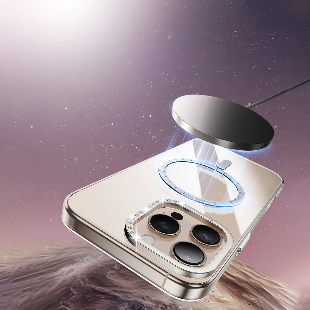 iPhone Uyumlu 16 Pro Max Kılıf M-safe Şarj Özellikli Kamera Standlı Zore Estop Kapak