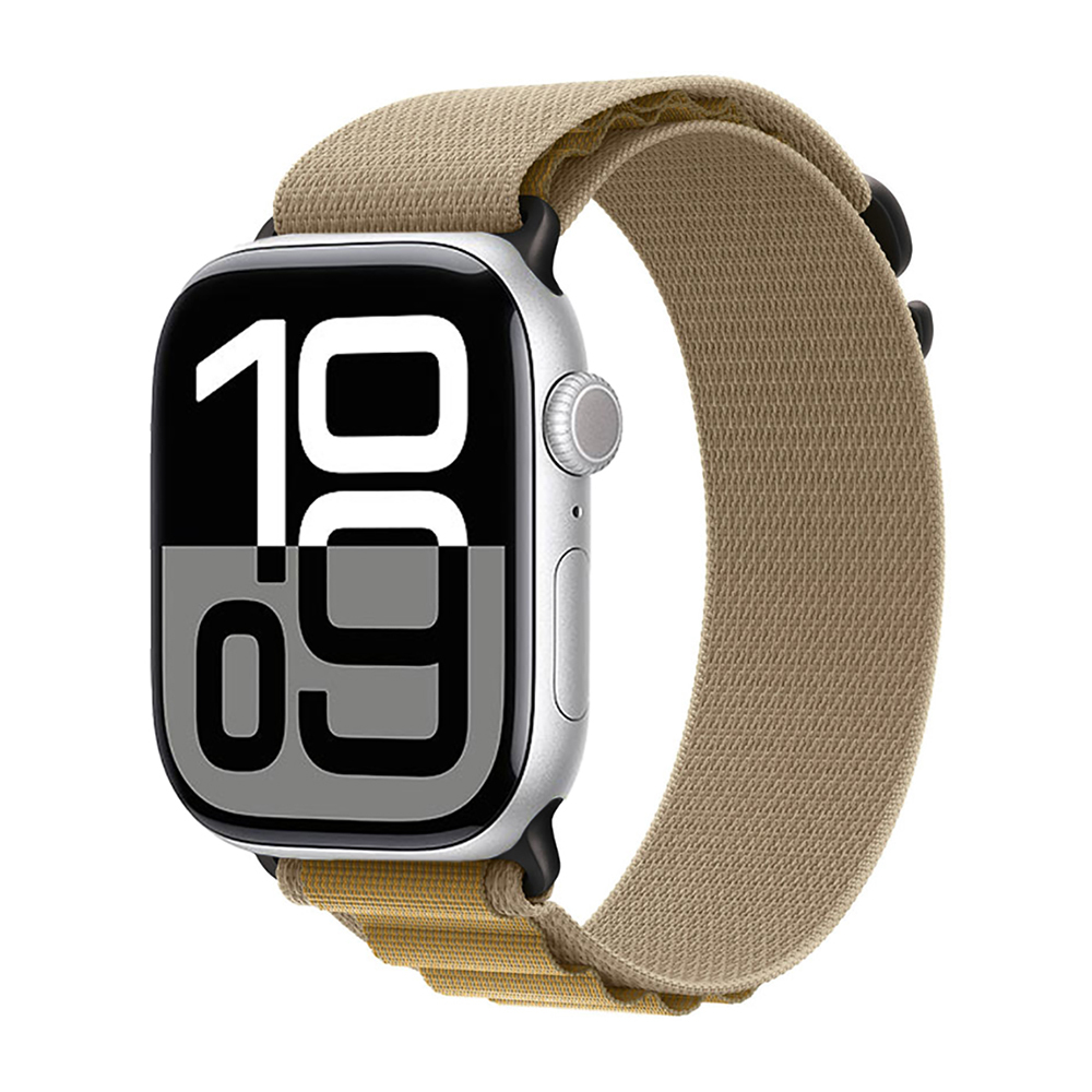 Watch 10 42mm Zore KRD-74 Hasır Kordon-Siyah-haki