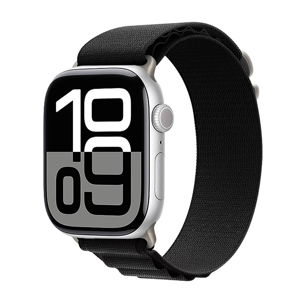 Watch 10 42mm Zore KRD-74 Hasır Kordon-Siyah