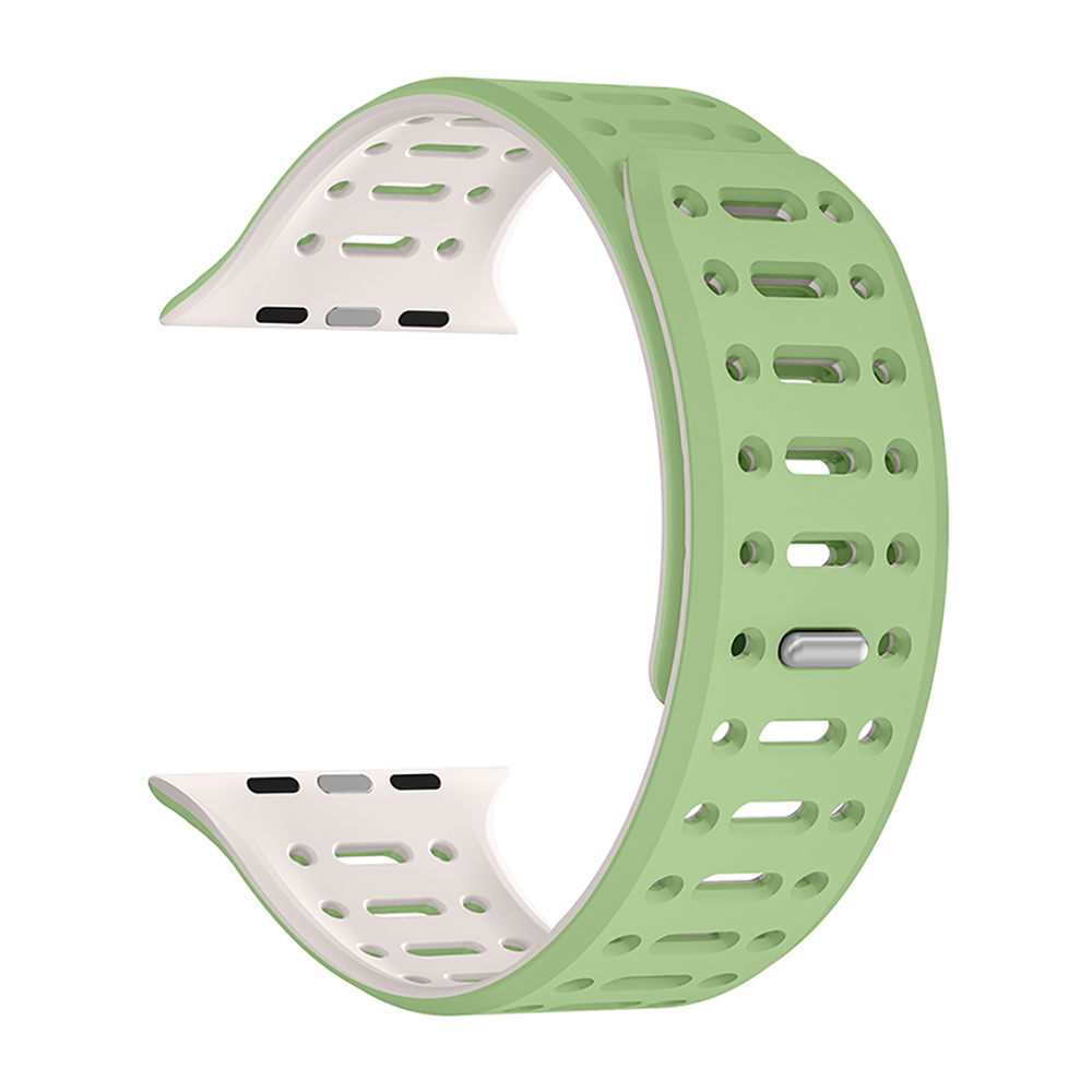 Watch 7 45mm Zore KRD-124 Silikon Kordon Strap Kayış-Açık yeşil-starlight