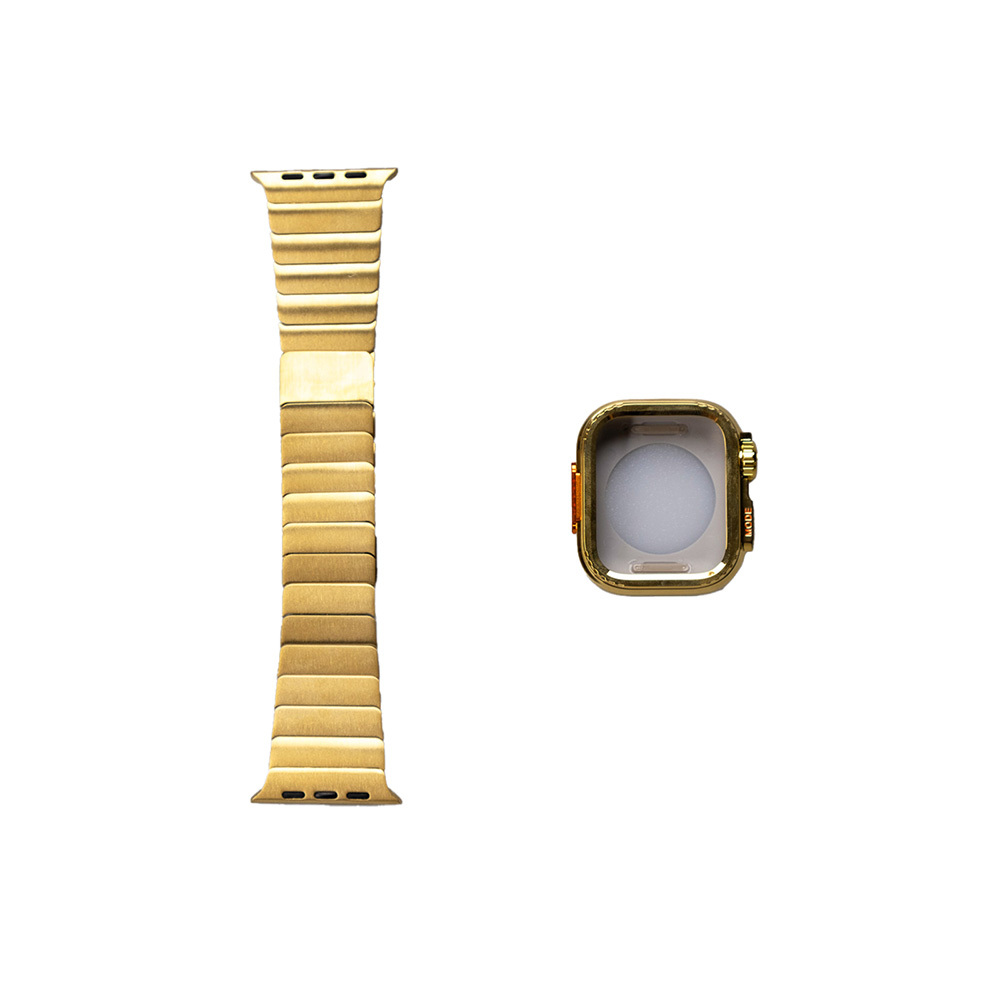 Watch 44mm Zore KRD-126 Sert Kasa Koruyuculu Metal Kordon-Gold