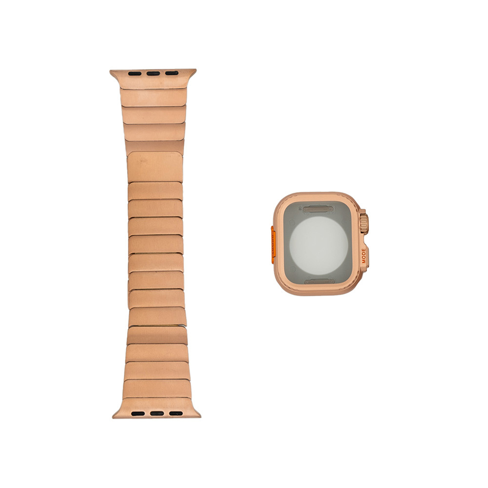 Watch 44mm Zore KRD-126 Sert Kasa Koruyuculu Metal Kordon-Rose gold