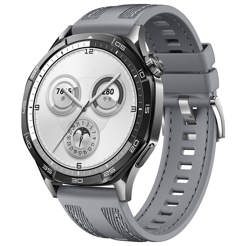 Huawei Uyumlu Watch GT 5 Zore KRD-128 Silikon Kordon-Gri