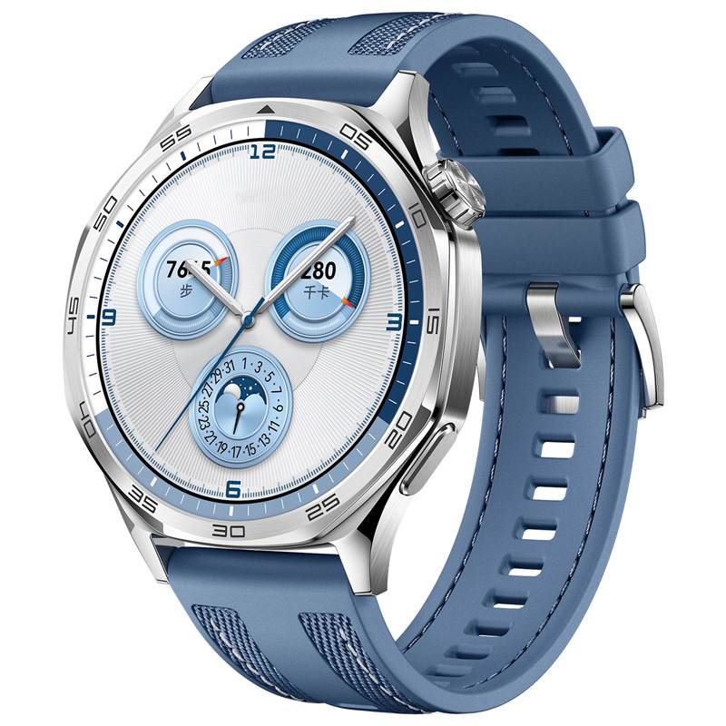 Huawei Uyumlu Watch GT 5 Zore KRD-128 Silikon Kordon-Mavi açık