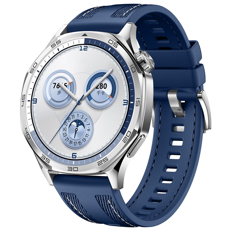 Huawei Uyumlu Watch GT 5 Zore KRD-128 Silikon Kordon-Mavi