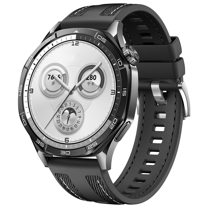 Huawei Uyumlu Watch GT 5 Zore KRD-128 Silikon Kordon-Siyah