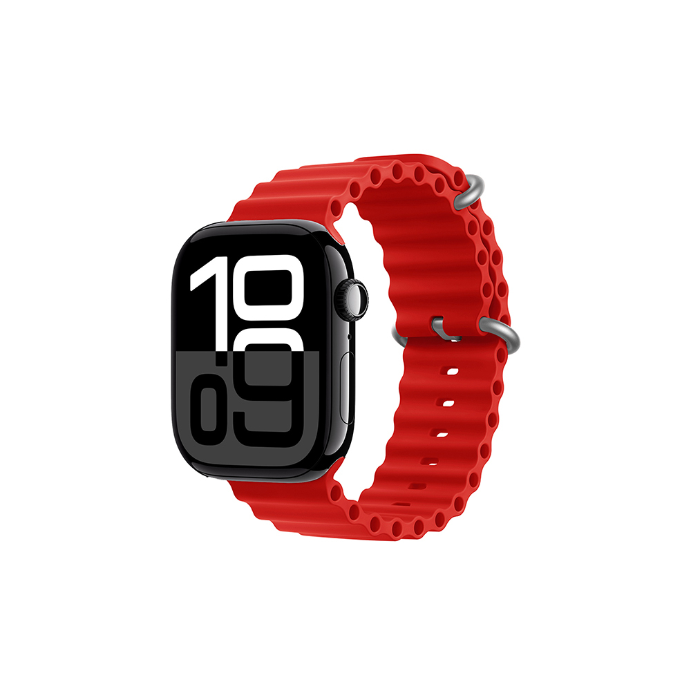 Watch 10 46mm Zore KRD-75 Silikon Kordon-Kırmızı