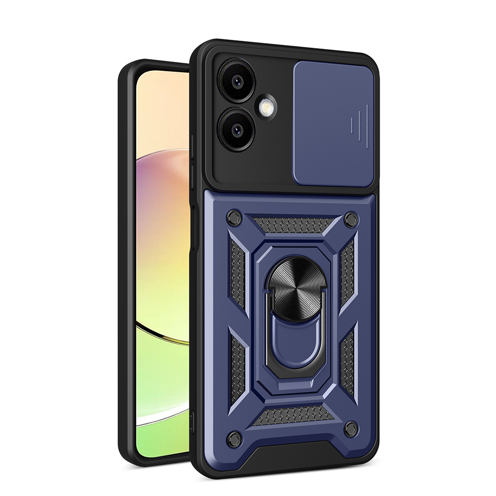 Galaxy Uyumlu A06 Kılıf Magnetik Standlı Kamera Korumalı Zore Sürgülü Vega Kapak