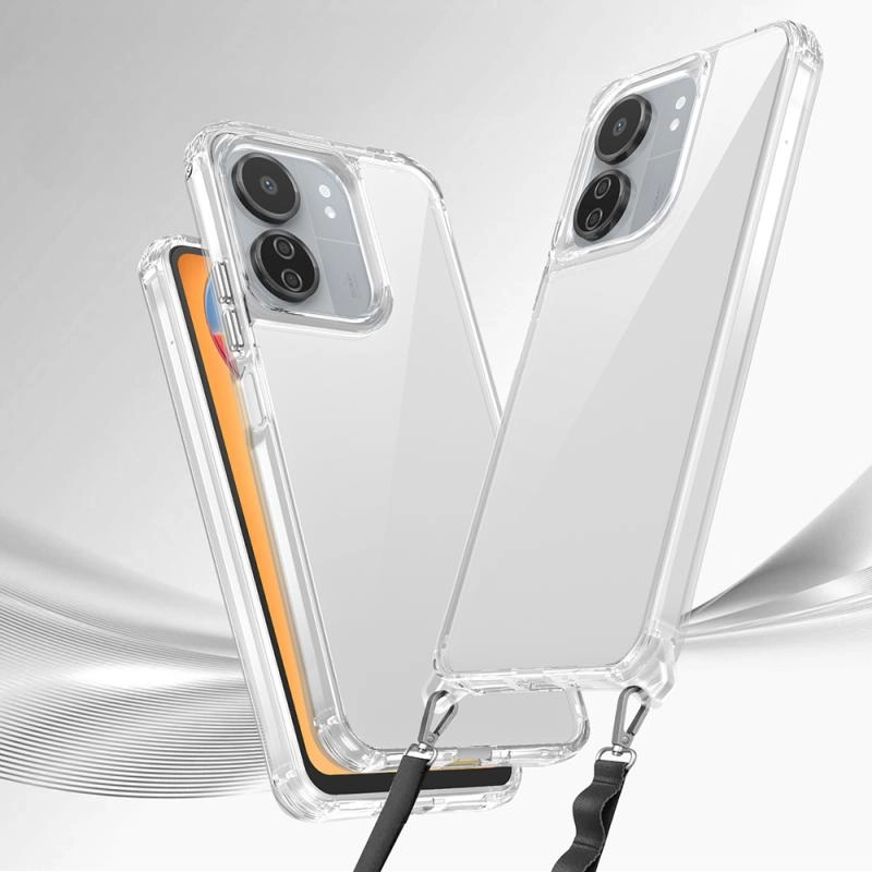 Xiaomi Uyumlu  Redmi 13C Kılıf Airbagli Takılabilir Askı Aparatlı Zore Snap Silikon Kapak