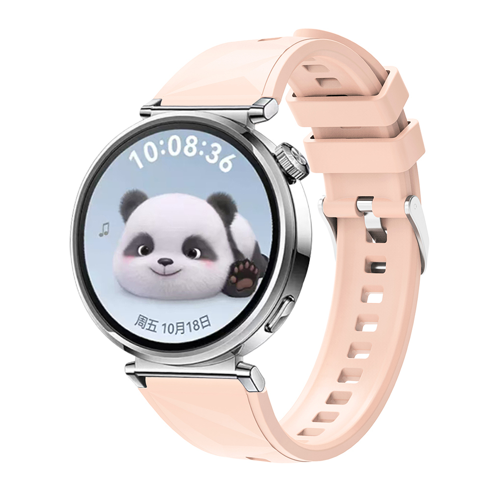 Huawei Uyumlu Watch GT 5 41mm Zore KRD-129 Silikon Kordon Strap Kayış-Pembe