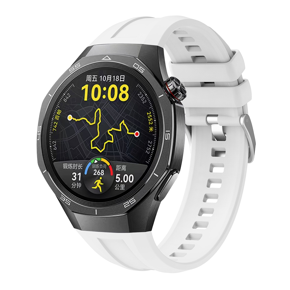 Huawei Uyumlu Watch GT 5 Pro 46mm Zore KRD-130 Silikon Kordon Strap Kayış-Beyaz