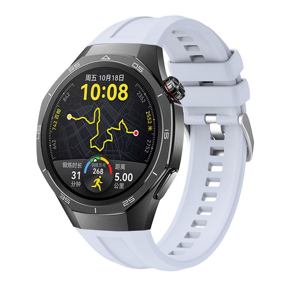 Huawei Uyumlu Watch GT 5 Pro 46mm Zore KRD-130 Silikon Kordon Strap Kayış-Buz mavisi