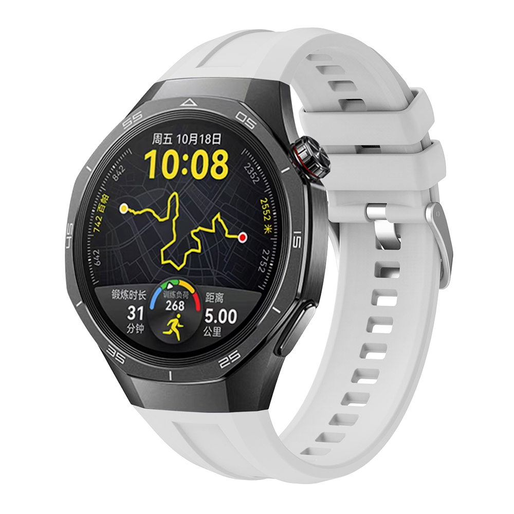 Huawei Uyumlu Watch GT 5 Pro 46mm Zore KRD-130 Silikon Kordon Strap Kayış-Gri