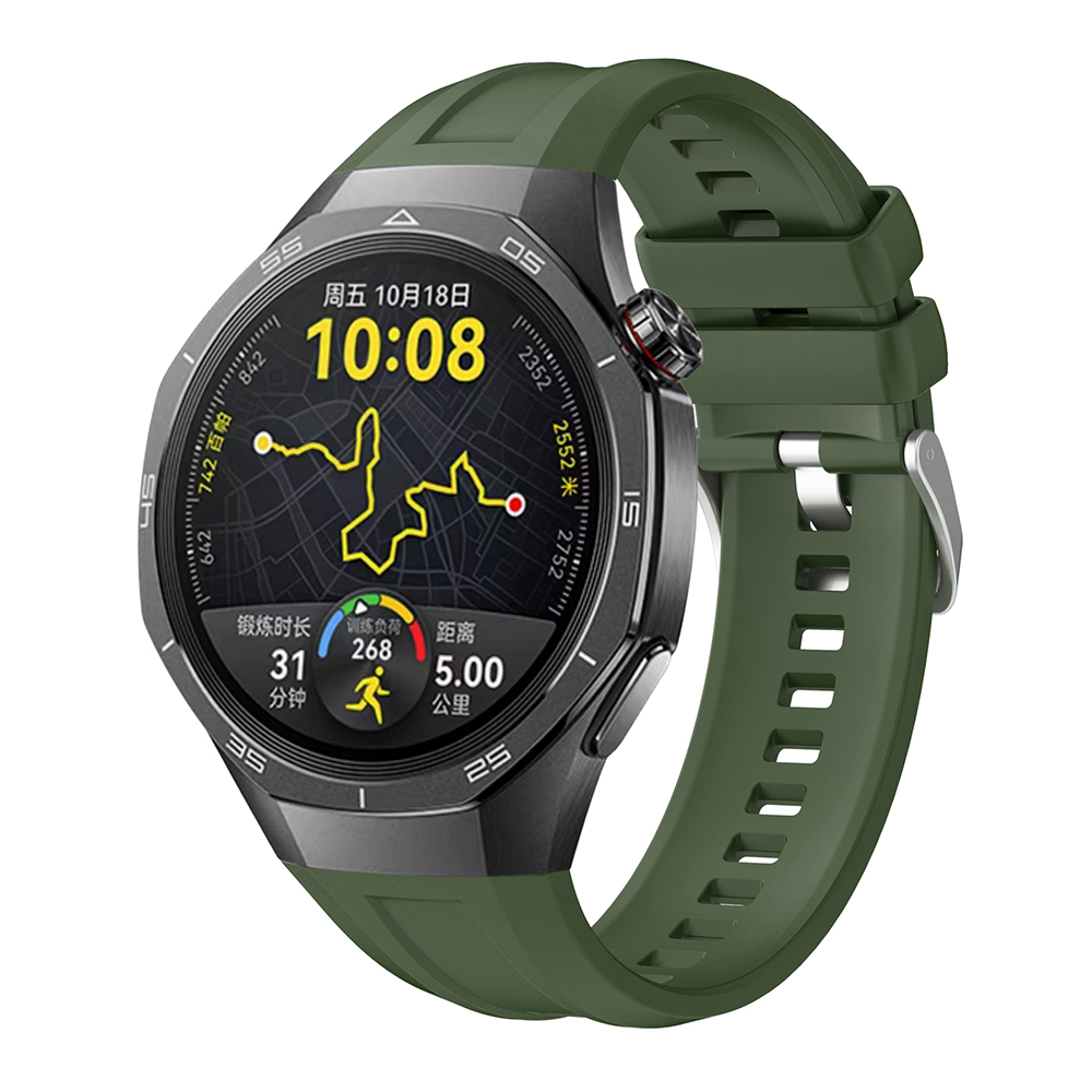 Huawei Uyumlu Watch GT 5 Pro 46mm Zore KRD-130 Silikon Kordon Strap Kayış-Yeşil