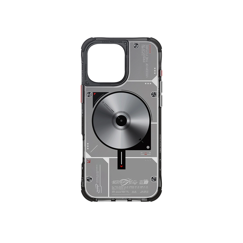 iPhone Uyumlu 16 Pro Kılıf M-safe Şarj Özellikli Disk Desenli Airbag Tasarımlı Skinarma Nova Kapak