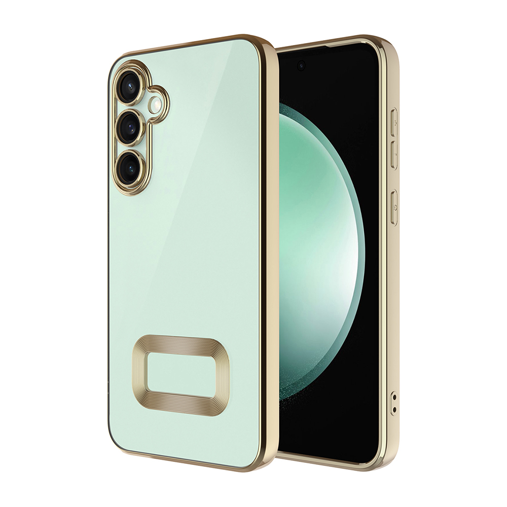 Galaxy Uyumlu A16 Kılıf Kamera Korumalı Logo Gösteren Zore Omega Kapak-Gold