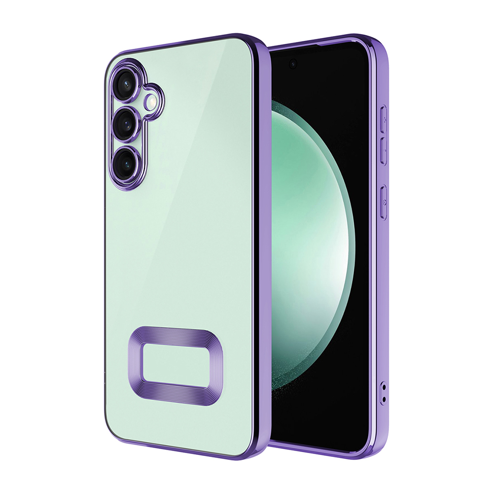 Galaxy Uyumlu A16 Kılıf Kamera Korumalı Logo Gösteren Zore Omega Kapak-Lila