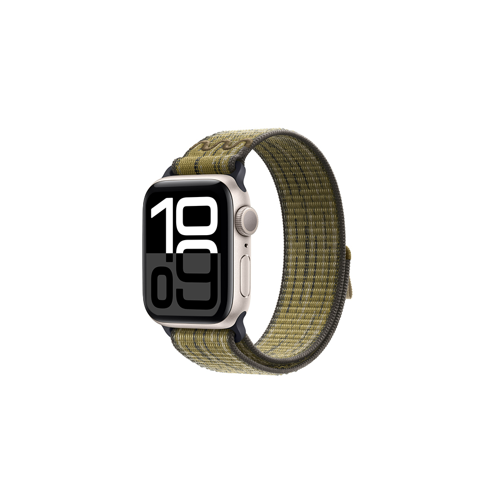 Watch 10 46mm KRD-91 Hasır Kordon Strap Kayış-Yeşil-gri