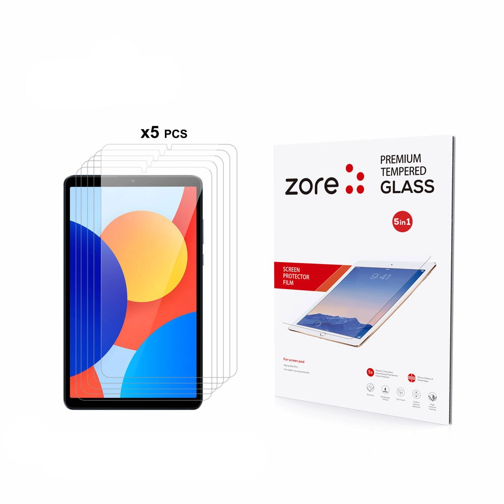 Xiaomi Uyumlu  Redmi Pad SE 8.7 Zore 5in1 Tablet Temperli Cam Ekran Koruyucu