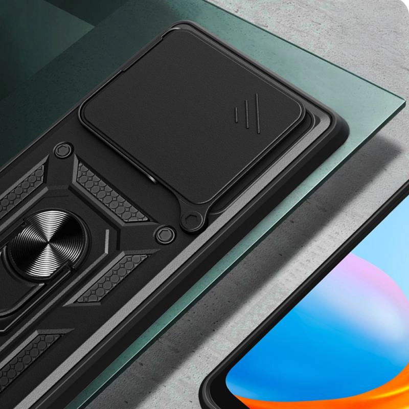 Xiaomi Uyumlu  14T Kılıf Magnetik Standlı Kamera Korumalı Zore Sürgülü Vega Kapak