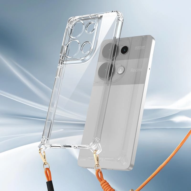 Xiaomi Uyumlu  Redmi Note 13 Pro 4G Kılıf Airbagli Takılabilir Askı Aparatlı Zore Snap Silikon Kapak