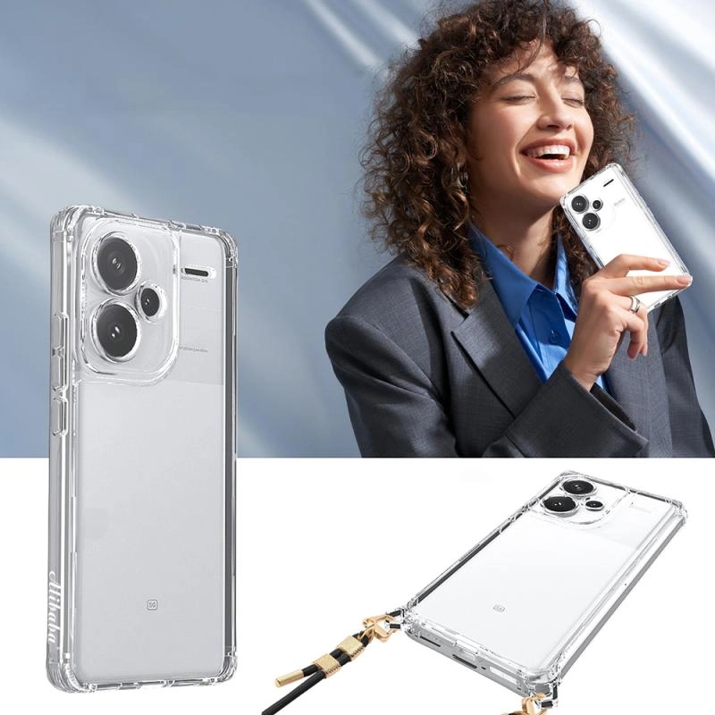 Xiaomi Uyumlu  Redmi Note 13 Pro Plus 5G Kılıf Airbagli Takılabilir Askı Aparatlı Zore Snap Silikon Kapak