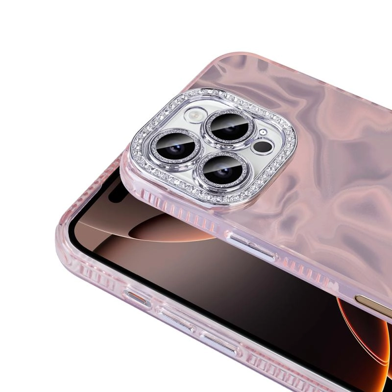 iPhone Uyumlu 16 Pro Kılıf Airbagli Parlak Taş Detay Tasarımlı Zore Esila Kapak