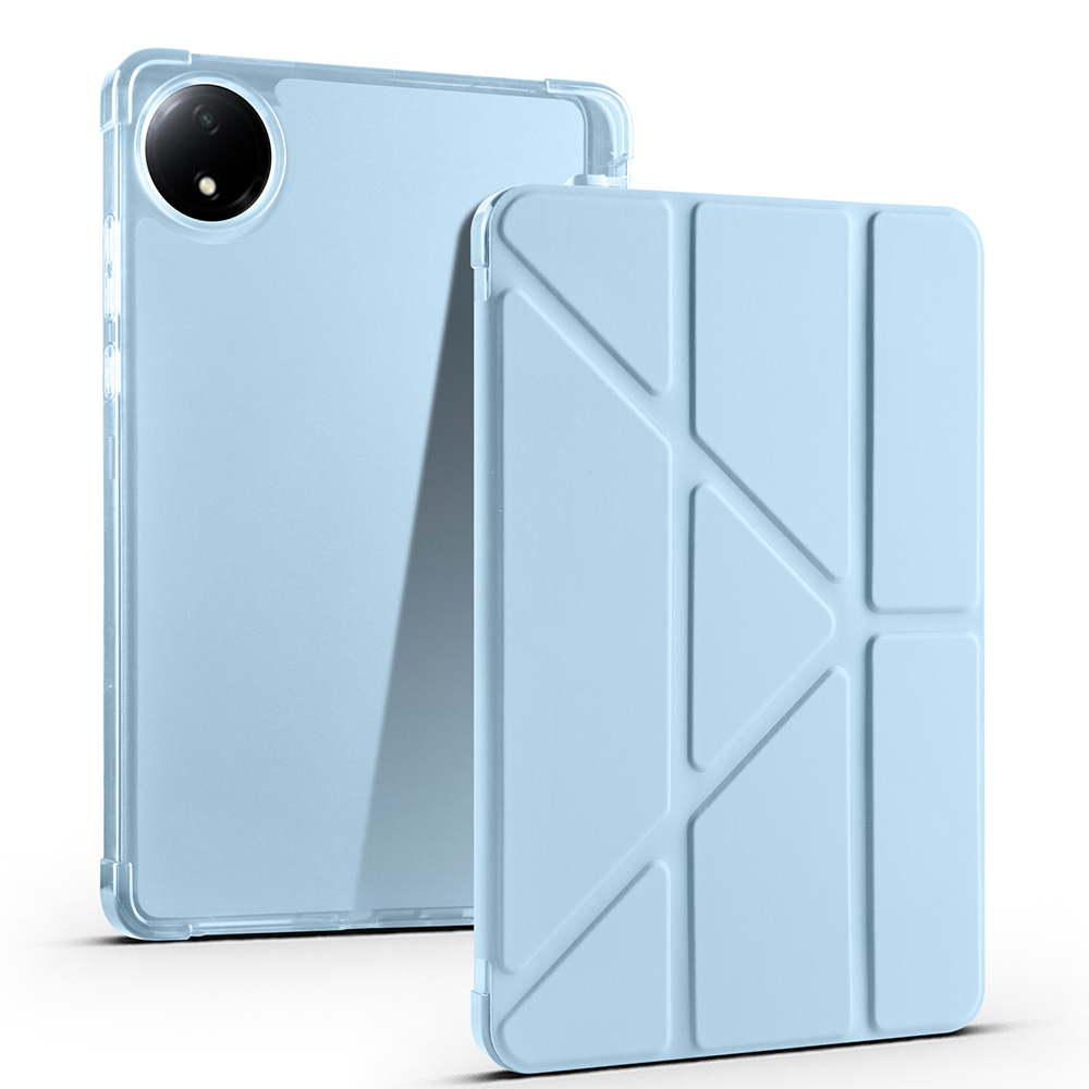 Xiaomi Uyumlu  Redmi Pad SE 8.7 Kılıf Zore Tri Folding Kalem Bölmeli Standlı Kılıf-Mavi