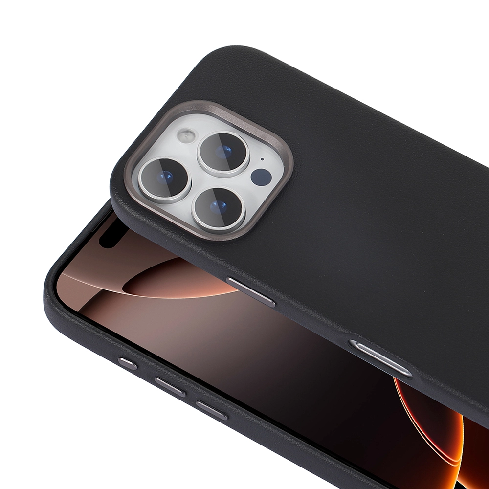 iPhone Uyumlu 16 Pro Max Kılıf M-safe Şarj Özellikli PU Deri Zore Adora Kapak