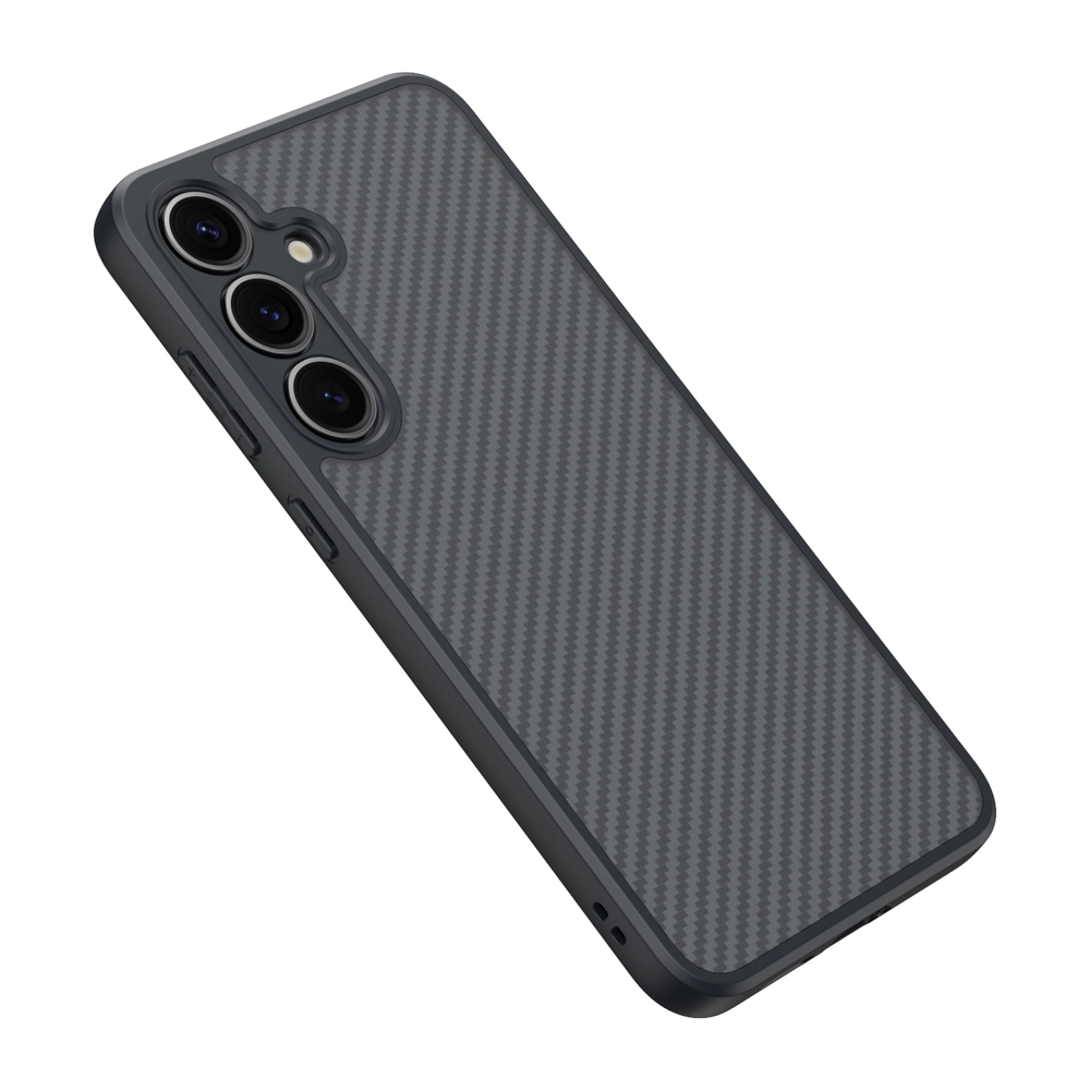 Galaxy Uyumlu S25 Kılıf M-safe Şarj Özellikli Karbon Fiber Tasarımlı Zore Elnino Kapak