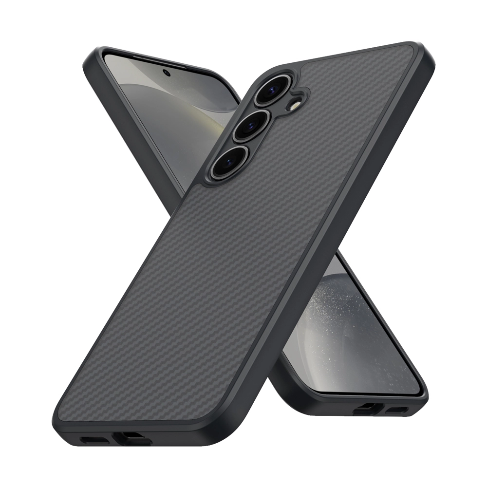 Galaxy Uyumlu S25 Plus Kılıf M-safe Şarj Özellikli Karbon Fiber Tasarımlı Zore Elnino Kapak