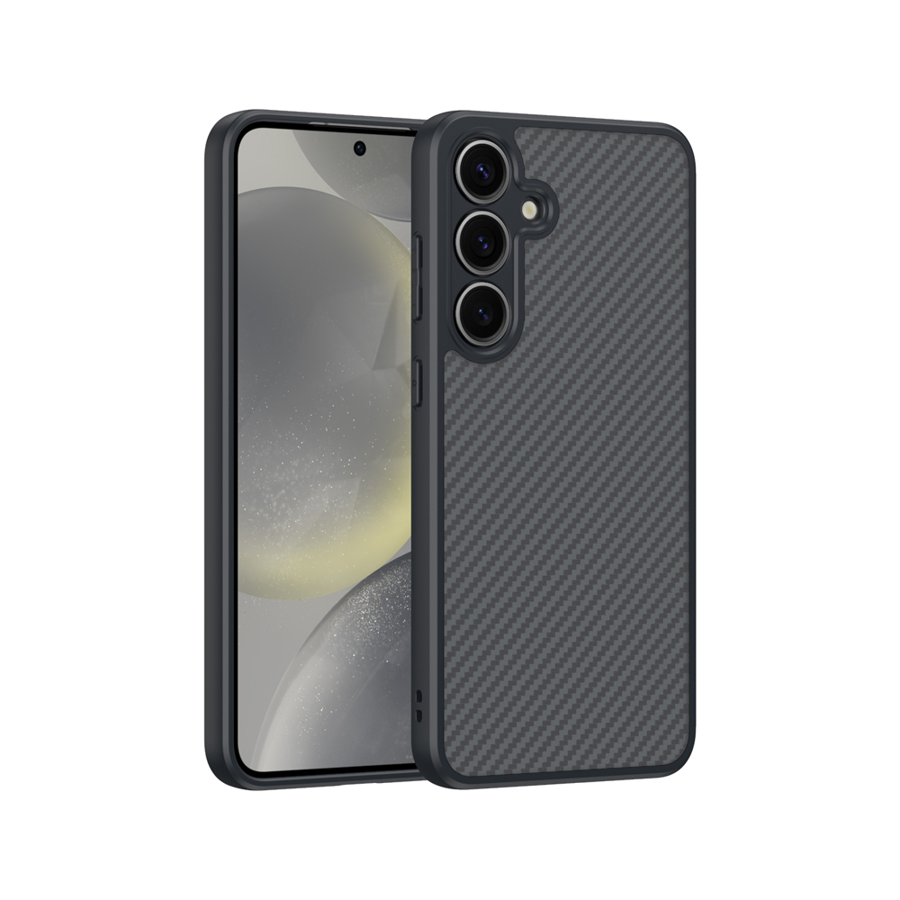 Galaxy Uyumlu S25 Plus Kılıf M-safe Şarj Özellikli Karbon Fiber Tasarımlı Zore Elnino Kapak