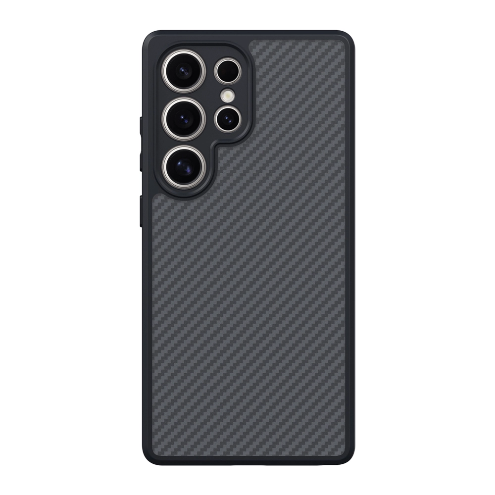 Galaxy Uyumlu S25 Ultra Kılıf M-safe Şarj Özellikli Karbon Fiber Tasarımlı Zore Elnino Kapak