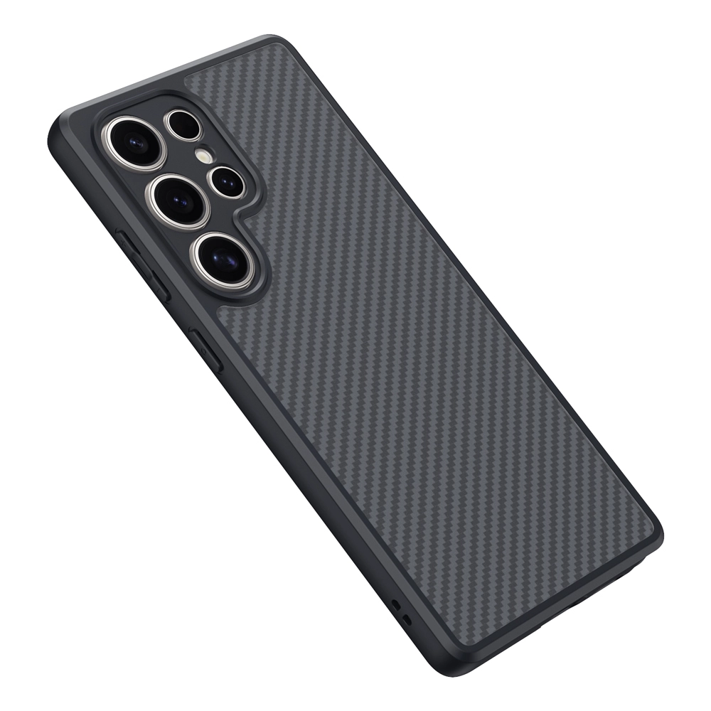 Galaxy Uyumlu S25 Ultra Kılıf M-safe Şarj Özellikli Karbon Fiber Tasarımlı Zore Elnino Kapak