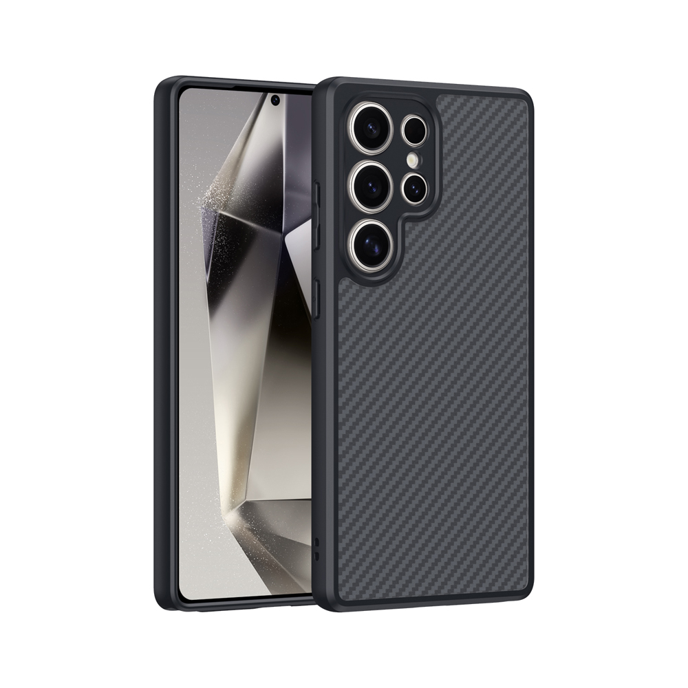Galaxy Uyumlu S25 Ultra Kılıf M-safe Şarj Özellikli Karbon Fiber Tasarımlı Zore Elnino Kapak