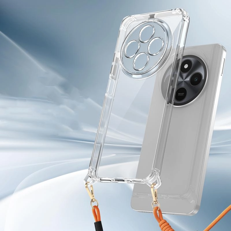 Xiaomi Uyumlu  Redmi 14C 4G Kılıf Airbagli Takılabilir Askı Aparatlı Zore Snap Silikon Kapak