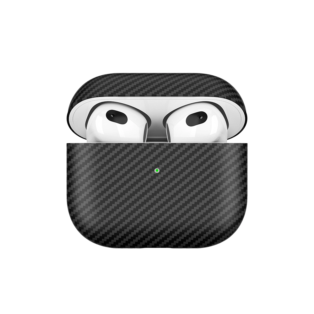 Airpods Uyumlu 3. Nesil Zore Airbag 43 600D Karbon Fiber Kulaklık Kılıfı