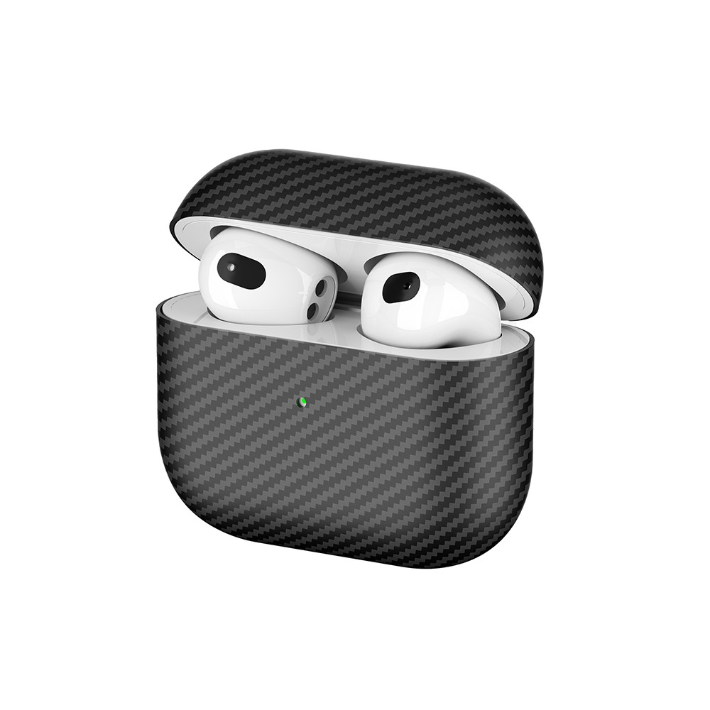 Airpods Uyumlu 3. Nesil Zore Airbag 43 600D Karbon Fiber Kulaklık Kılıfı