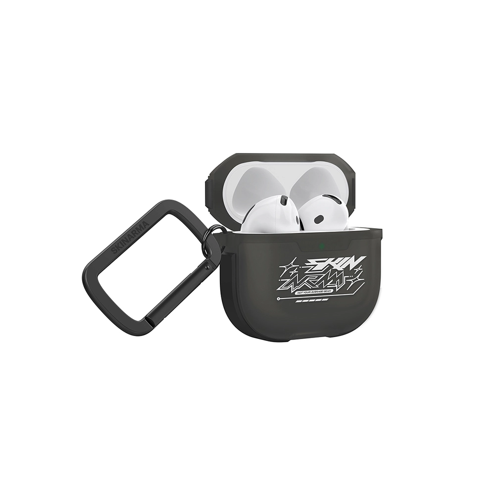 Airpods Uyumlu 4 Kılıf Skinarma Transparan Mat Tasarım Kinzoku Kılıf