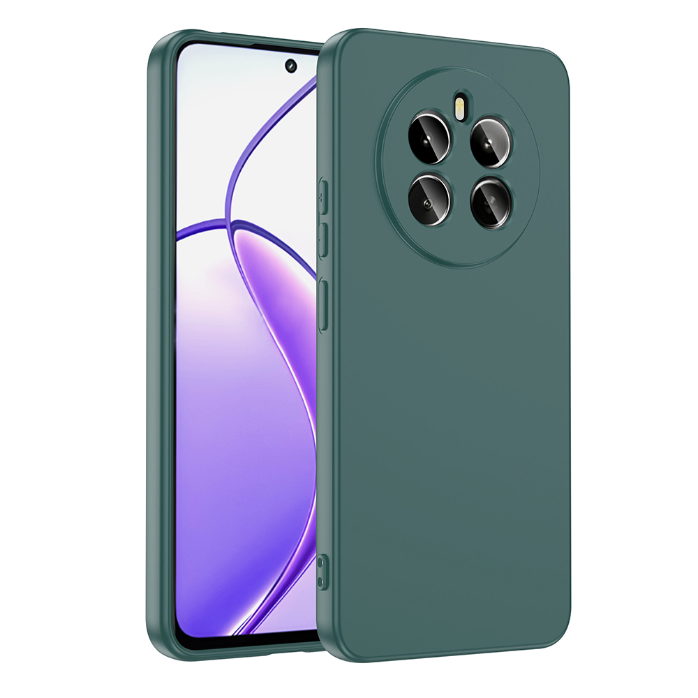 Realme 12 Plus Kılıf Zore Mara Lansman Kapak-Koyu yeşil
