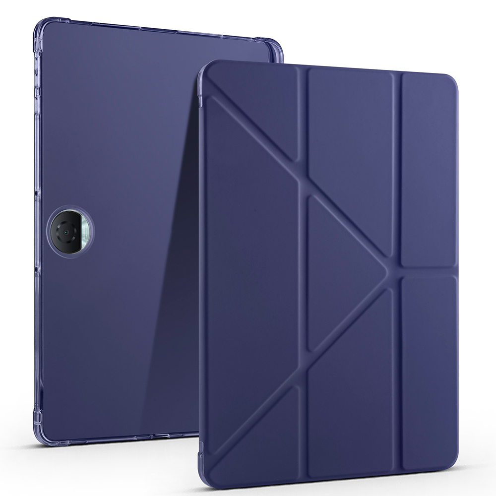 Honor Pad 9 Kılıf Zore Tri Folding Kalem Bölmeli Standlı Kılıf-Lacivert