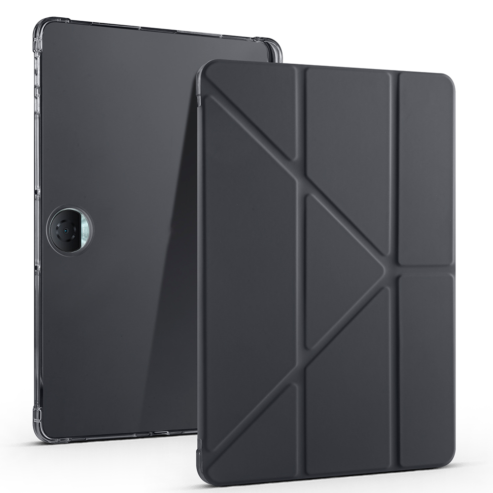 Honor Pad 9 Kılıf Zore Tri Folding Kalem Bölmeli Standlı Kılıf-Siyah