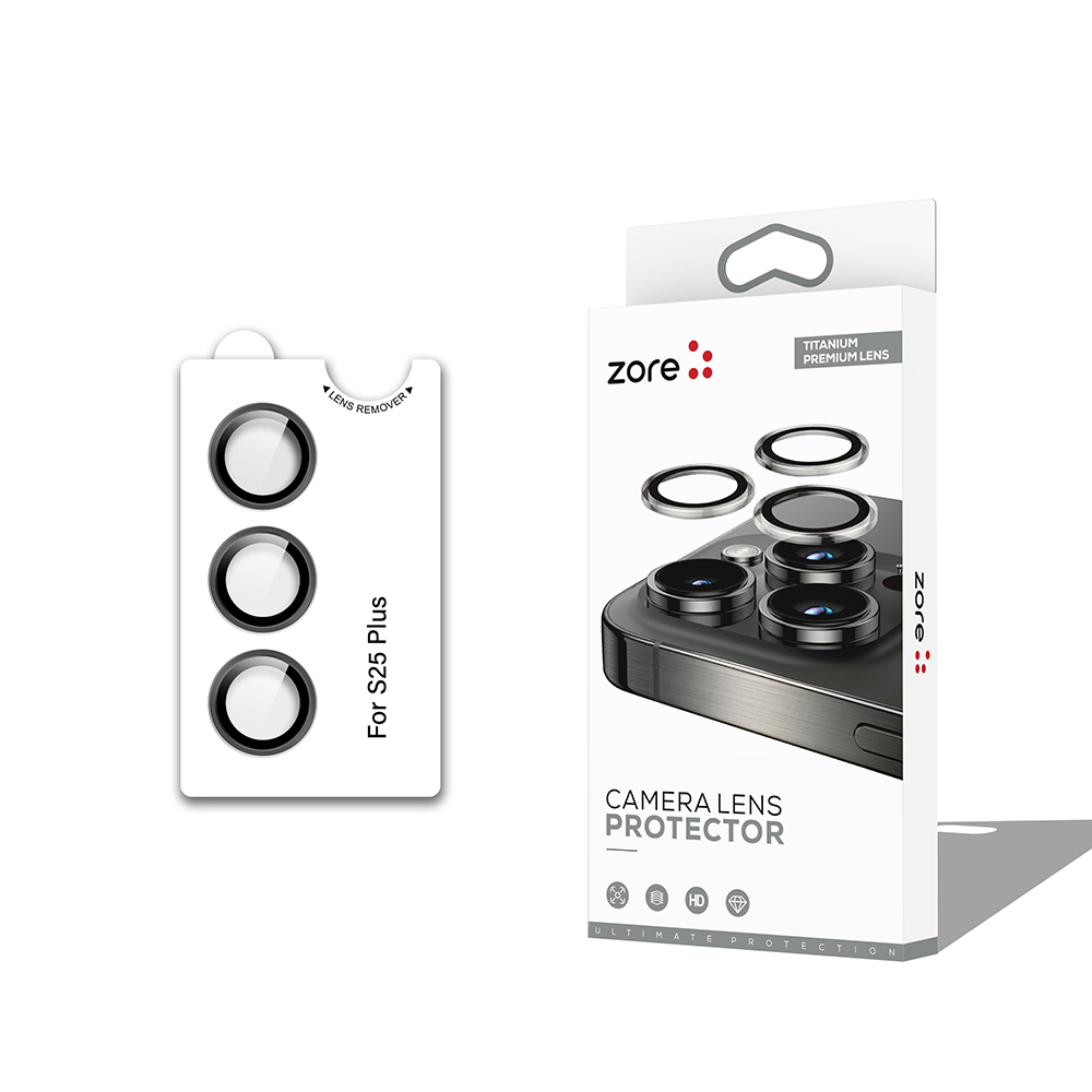 Galaxy Uyumlu S25 Plus Zore CL-12 Premium Safir Parmak İzi Bırakmayan Anti-Reflective Kamera Lens Koruyucu